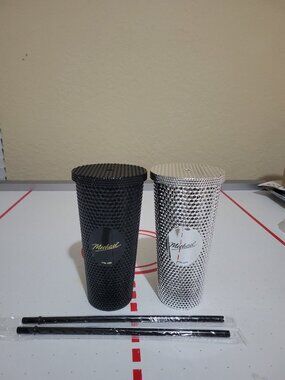 Michael Movie White and Black Diamond Tumbler set of 2